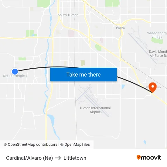 Cardinal/Alvaro (Ne) to Littletown map