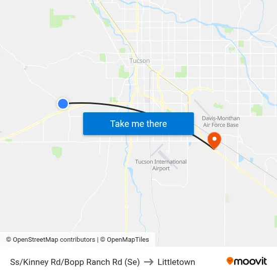 Ss/Kinney Rd/Bopp Ranch Rd (Se) to Littletown map