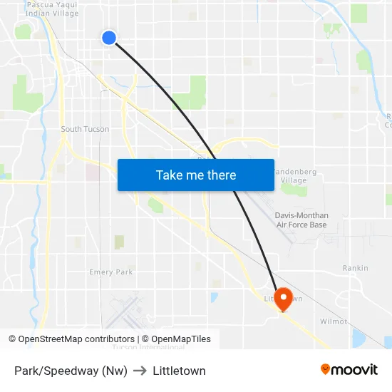 Park/Speedway (Nw) to Littletown map
