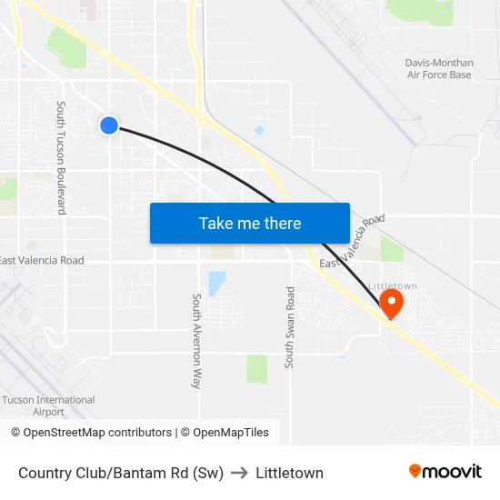 Country Club/Bantam Rd (Sw) to Littletown map