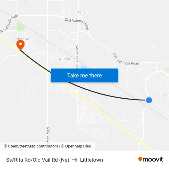 Ss/Rita Rd/Old Vail Rd (Ne) to Littletown map