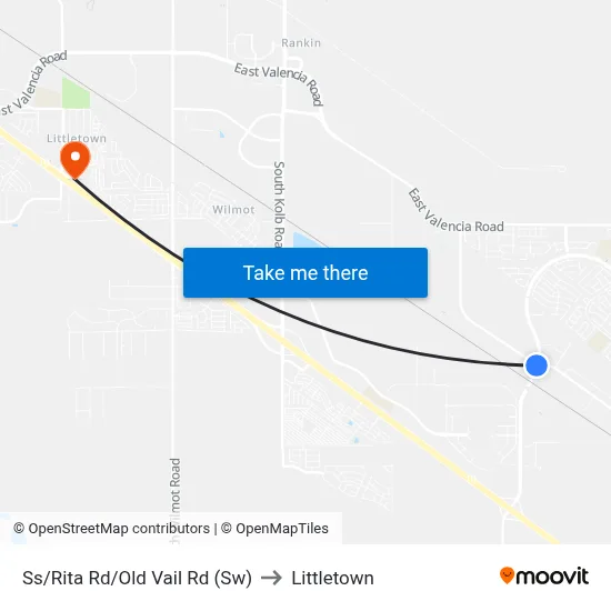 Ss/Rita Rd/Old Vail Rd (Sw) to Littletown map