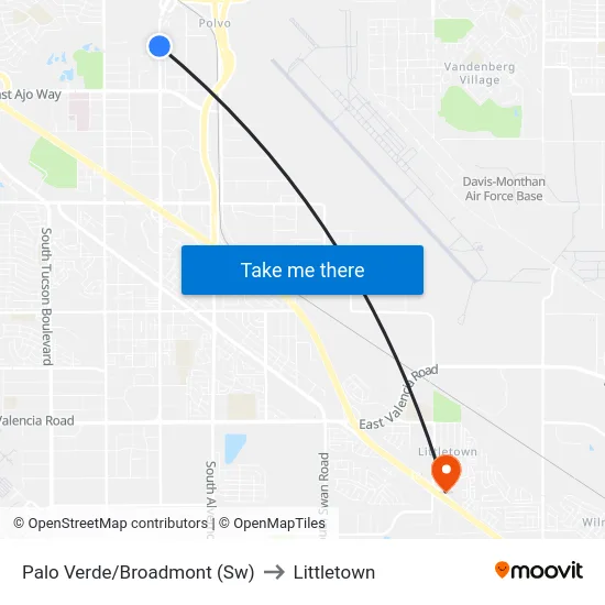 Palo Verde/Broadmont (Sw) to Littletown map