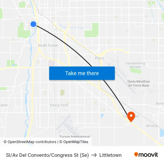 Sl/Av Del Convento/Congress St (Se) to Littletown map