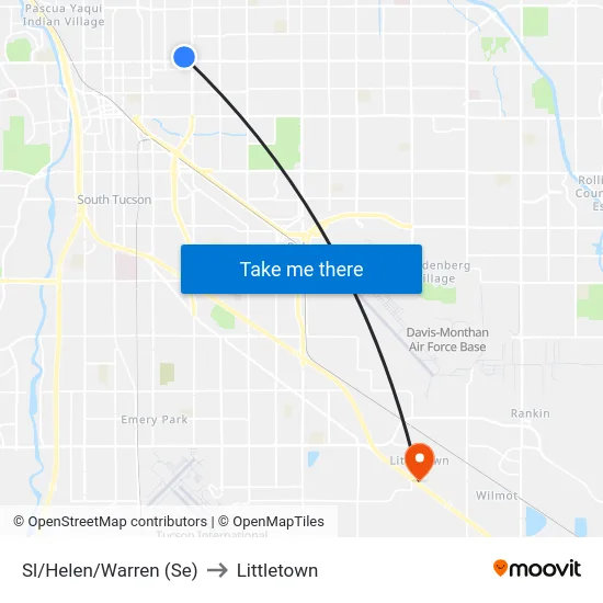 Sl/Helen/Warren (Se) to Littletown map