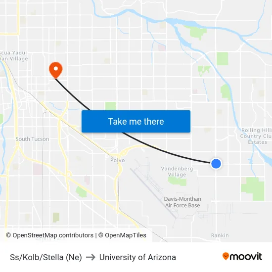 Ss/Kolb/Stella (Ne) to University of Arizona map