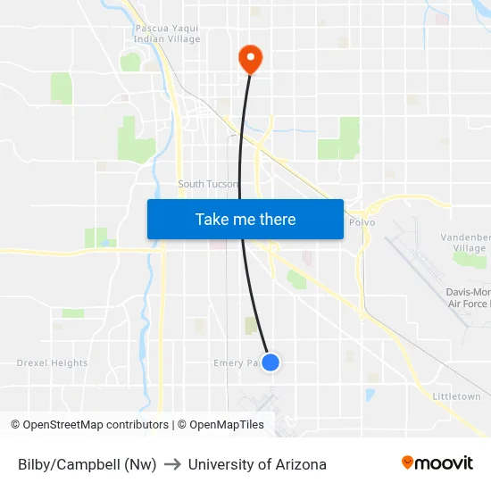 Bilby/Campbell (Nw) to University of Arizona map