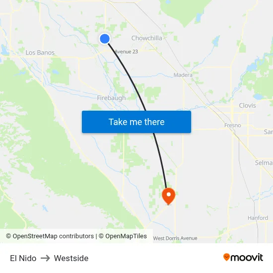 El Nido to Westside map