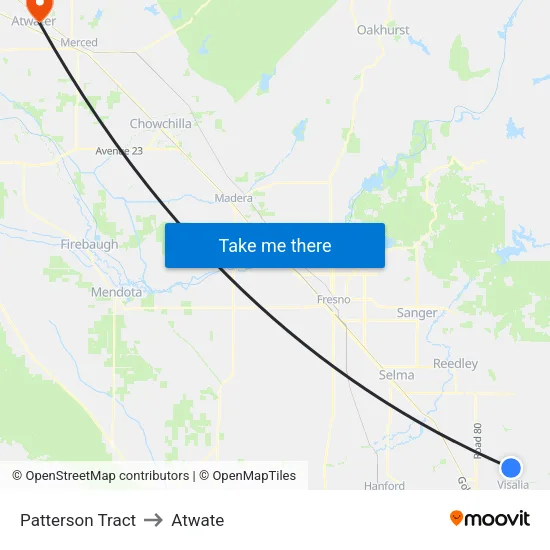 Patterson Tract to Atwate map