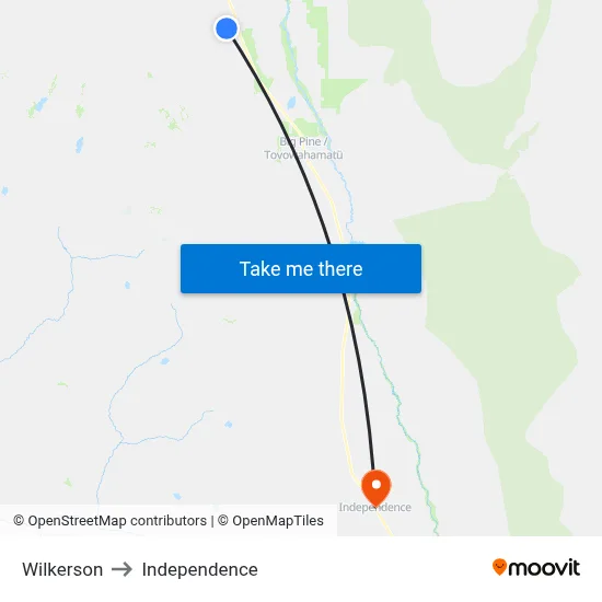 Wilkerson to Independence map
