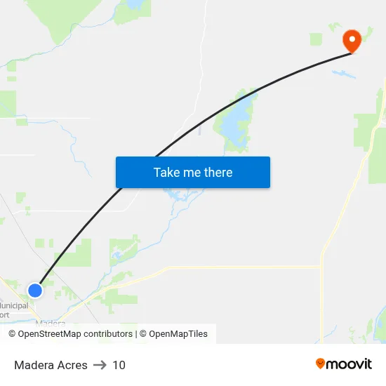 Madera Acres to 10 map