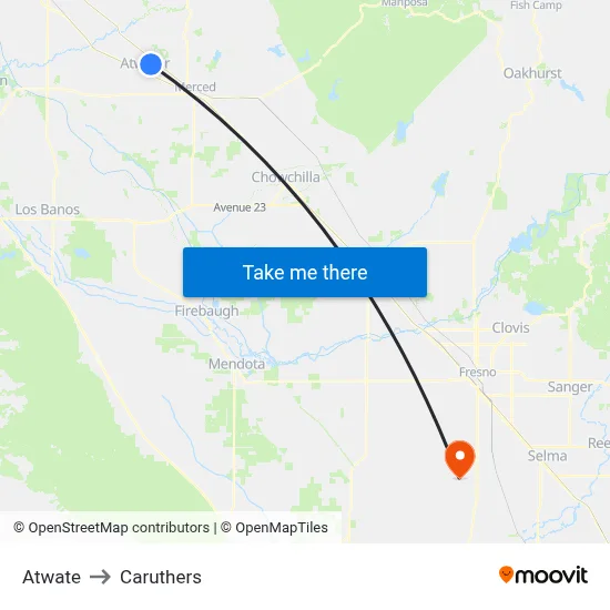 Atwate to Caruthers map