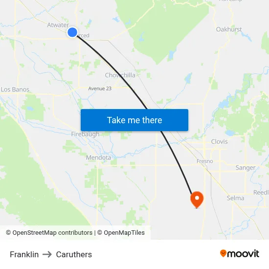 Franklin to Caruthers map