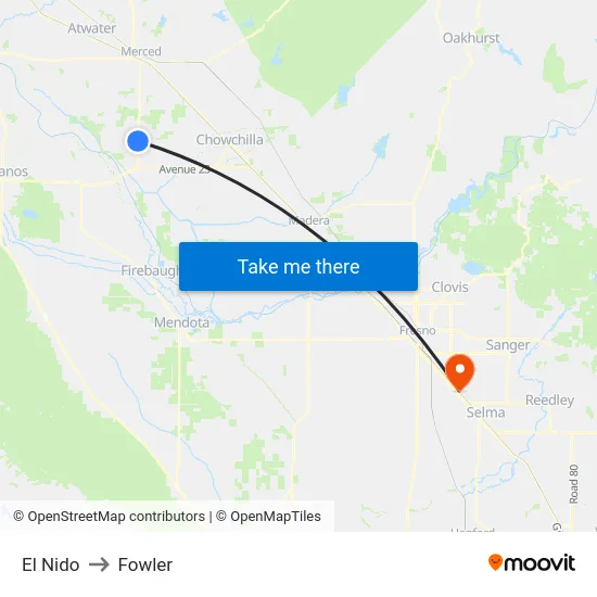 El Nido to Fowler map