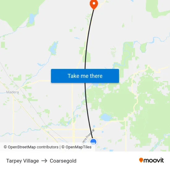 Tarpey Village to Coarsegold map