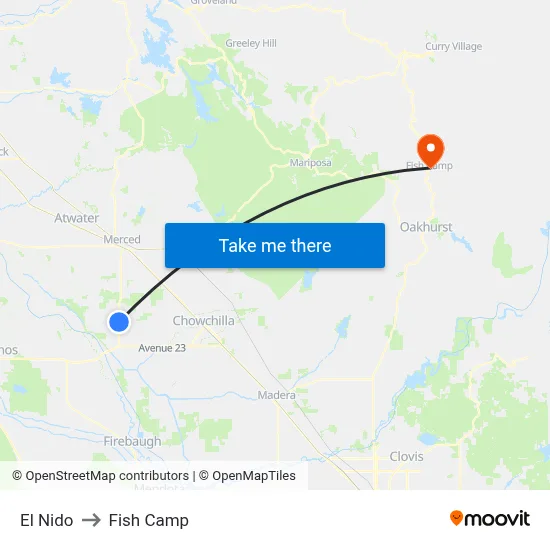 El Nido to Fish Camp map