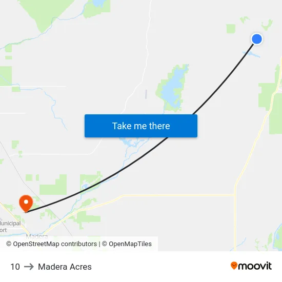 10 to Madera Acres map