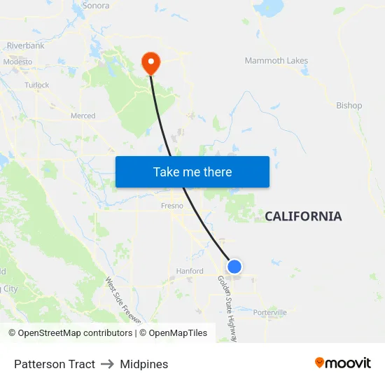 Patterson Tract to Midpines map