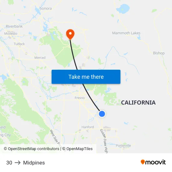 30 to Midpines map