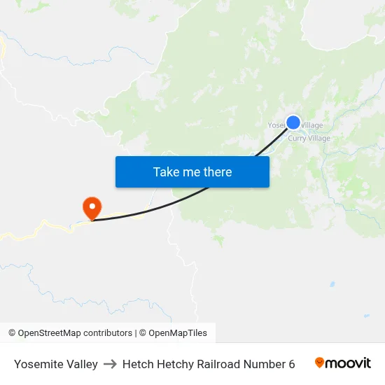 Yosemite Valley to Hetch Hetchy Railroad Number 6 map