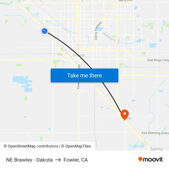 NE Brawley - Dakota to Fowler, CA map