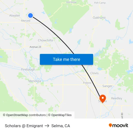 Scholars @ Emigrant to Selma, CA map