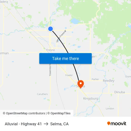 Alluvial - Highway 41 to Selma, CA map