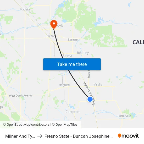 Milner And Tyson to Fresno State - Duncan Josephine Theater map