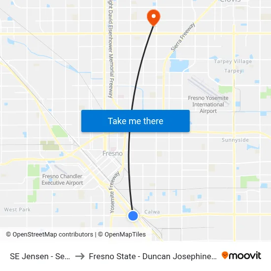 SE Jensen - Second to Fresno State - Duncan Josephine Theater map
