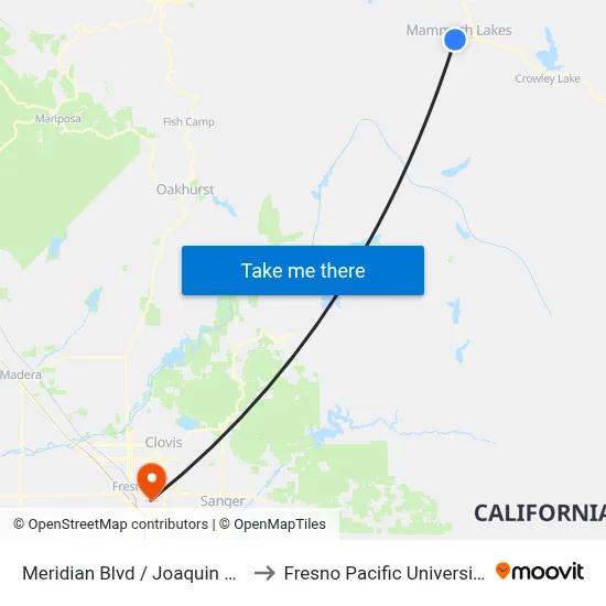 Meridian Blvd / Joaquin Rd to Fresno Pacific University map