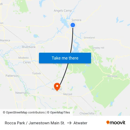 Rocca Park / Jamestown Main St. to Atwater map