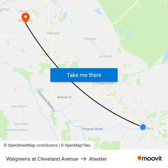 Walgreens at Cleveland Avenue to Atwater map
