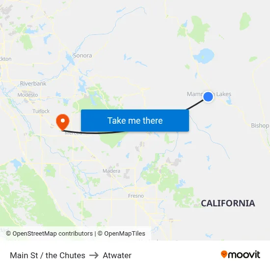 Main St / the Chutes to Atwater map