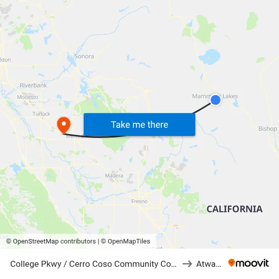 College Pkwy / Cerro Coso Community College to Atwater map