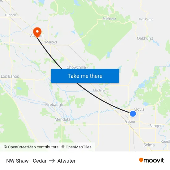 NW Shaw - Cedar to Atwater map