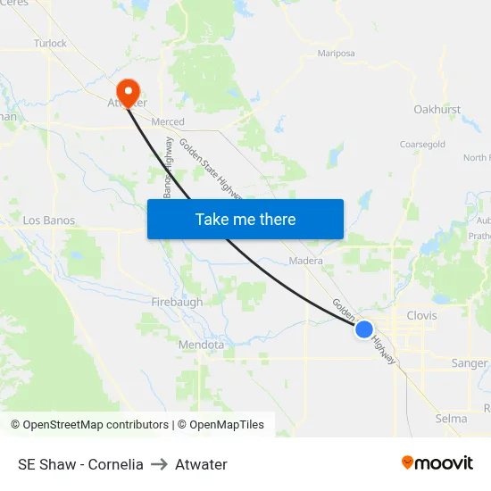 SE Shaw - Cornelia to Atwater map