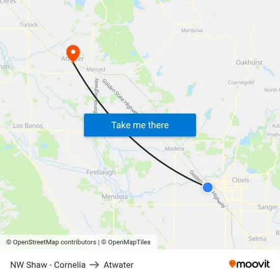 NW Shaw - Cornelia to Atwater map