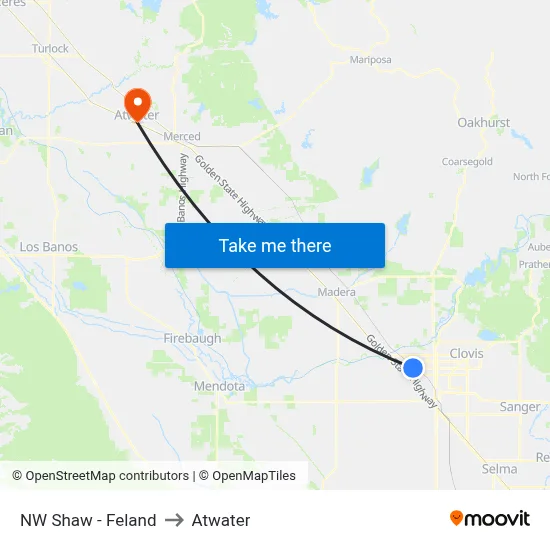 NW Shaw - Feland to Atwater map