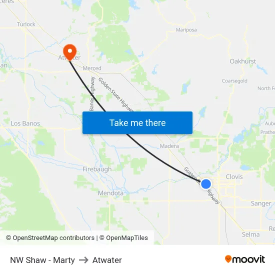 NW Shaw - Marty to Atwater map