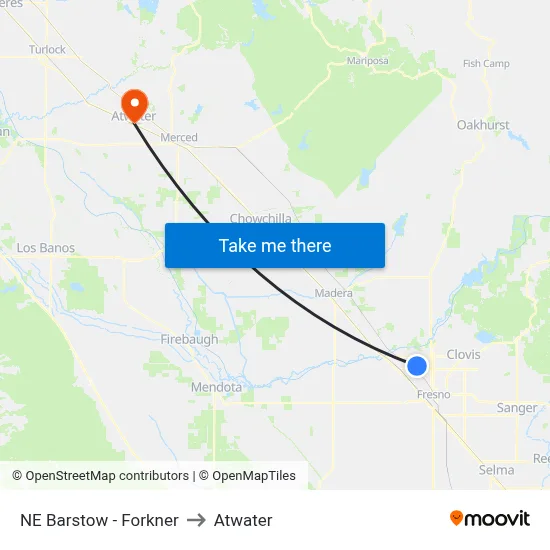 NE Barstow - Forkner to Atwater map