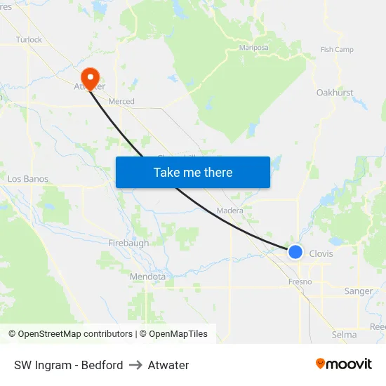 SW Ingram - Bedford to Atwater map
