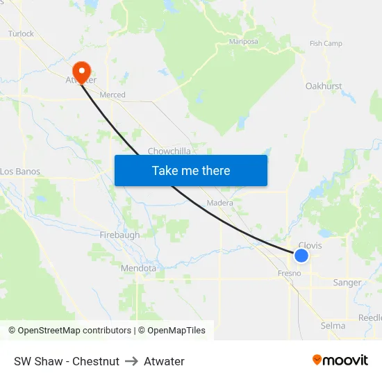 SW Shaw - Chestnut to Atwater map