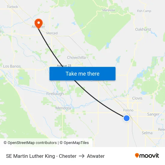 SE Martin Luther King - Chester to Atwater map