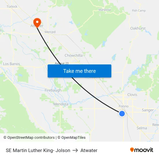 SE Martin Luther King- Jolson to Atwater map