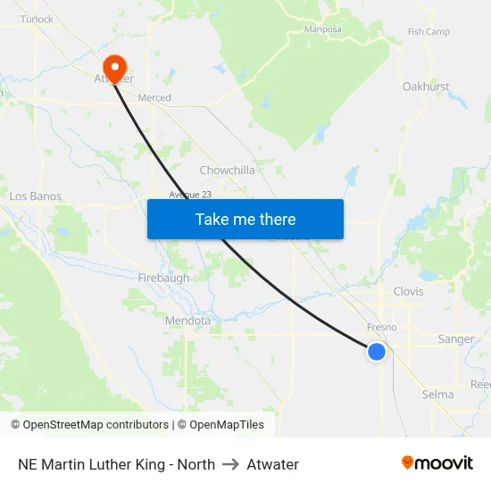 NE Martin Luther King - North to Atwater map