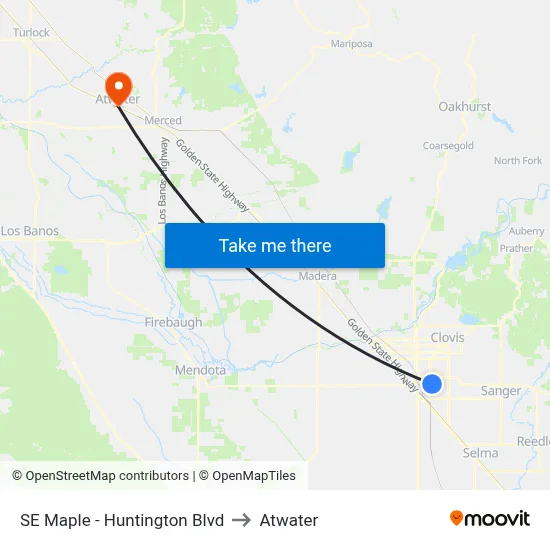 SE Maple - Huntington Blvd to Atwater map