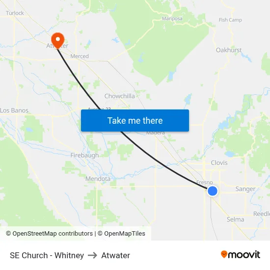 SE Church - Whitney to Atwater map