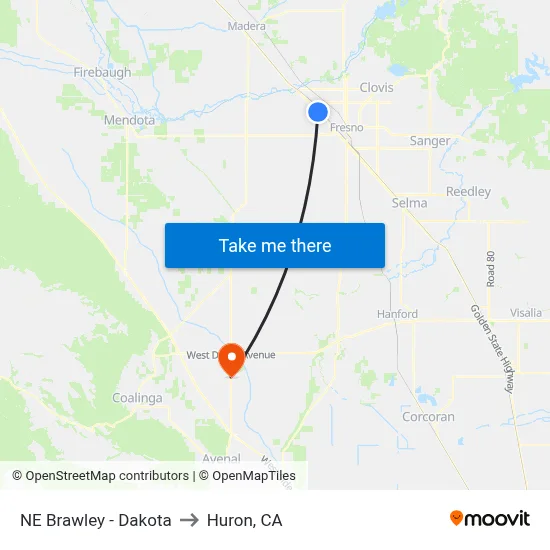 NE Brawley - Dakota to Huron, CA map