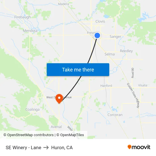 SE Winery - Lane to Huron, CA map