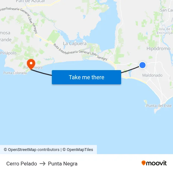 Cerro Pelado to Punta Negra map